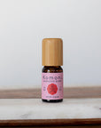 KEEP CALM proprietary blend of pure essential oils in 10 mL bottle with bamboo wood top.