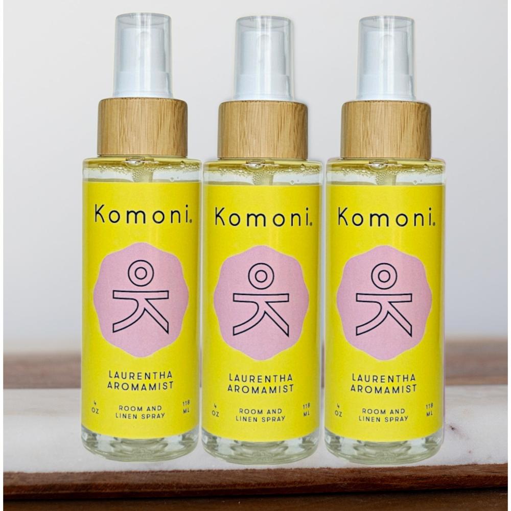 3-pack of Laurentha Aromamist combines a calming, sweet, floral blend of essential oils, including soothing Lavender, uplifting Geranium, with a grounding Sandalwood. Bundle and save.