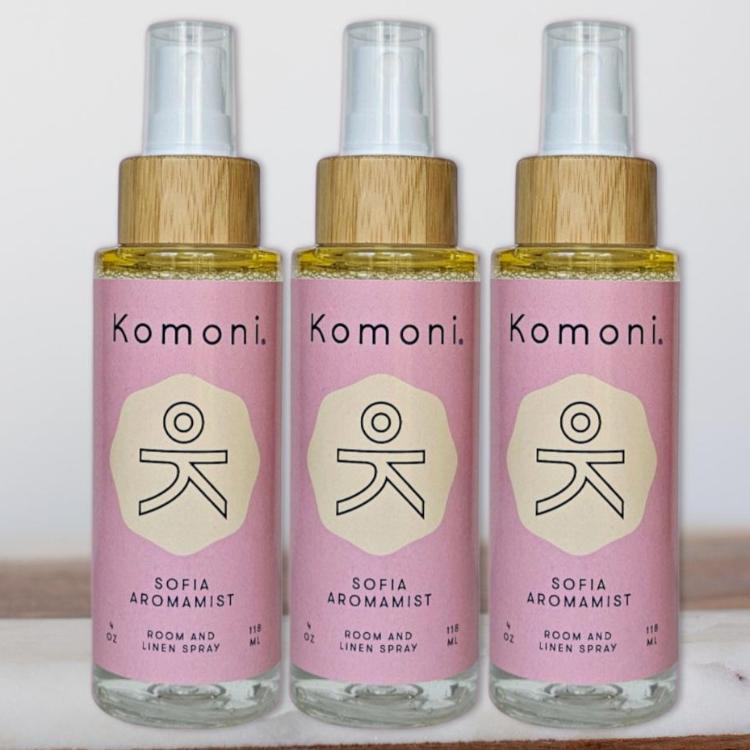 3-pack of Sofia Aromamist combines soothing Witch Hazel with a warm, earthy blend of essential oils, including comforting Lavender, grounding Patchouli, and calming Chamomile. Bundle and save.