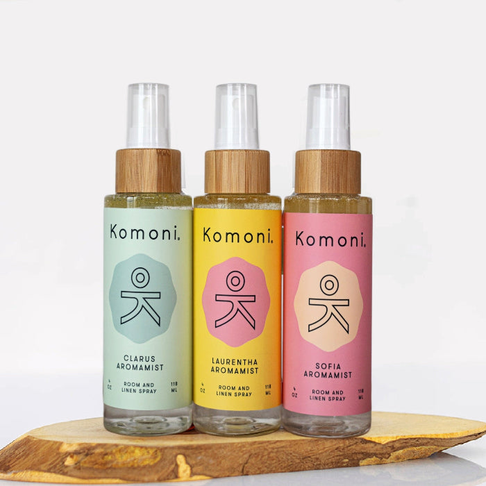 Bundle and save on all 3 aromamists. Clarus clarity, Laurentha uplift, or Sofia calm for body, linen, or room.