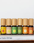 Keep Calm Pure Essential Oil Set of 6. Ylang-ylang, grapefruit, bergamot, lemongrass, orange, and patchouli.