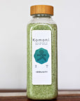 18 oz. bottle of IMMUNITY Bath Soak signature Epsom salt formula with bamboo wood top.