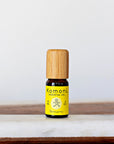 A 10ml vial of Lemon pure essential oil with attractive bamboo wood top.