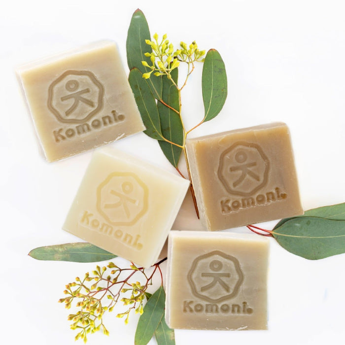 Small batch, hand-cut Hydrate, Nourish, Purify, and Restore shampoo bars.